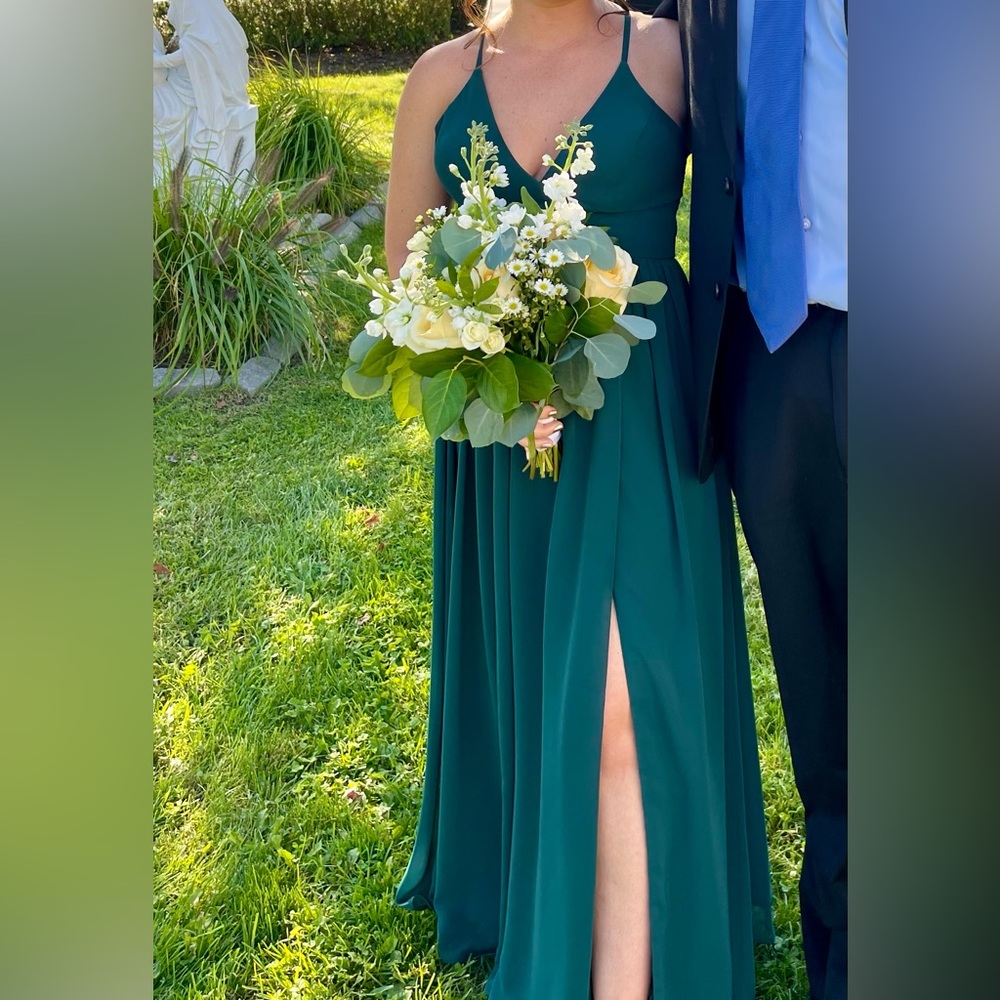 AZAZIE Pine Green Bridesmaid Dress
